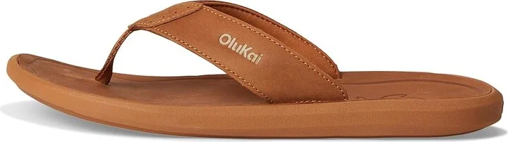 OluKai Pili Men's Sandals Fox/Fox : 8 D - Medium, Leather - Image 6