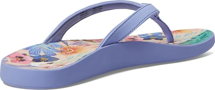 OluKai Puawe Women's Shoes Cloud Blue/Flower : 5 B - Medium, Synthetic - Image 4