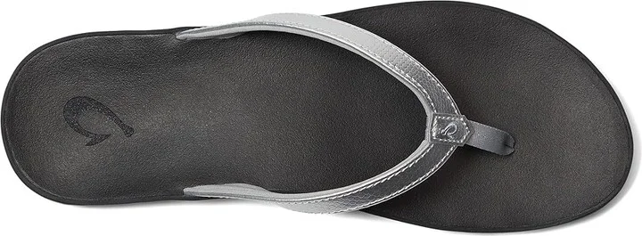 OluKai Puawe Women's Shoes Silver/Black : 6 B - Medium, Synthetic - Image 2