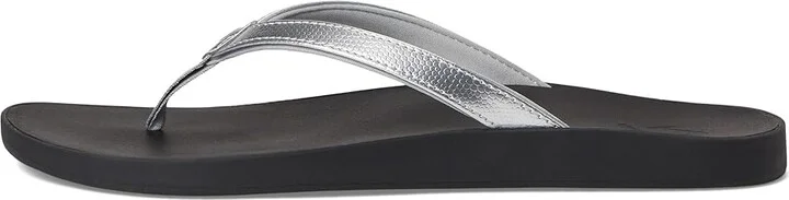 OluKai Puawe Women's Shoes Silver/Black : 6 B - Medium, Synthetic - Image 6