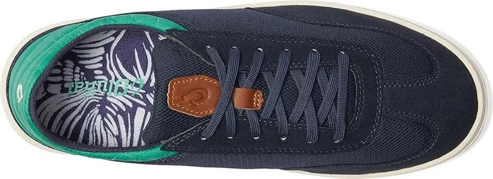OluKai Punini Men's Shoes Navy/Bamboo : 7 D - Medium, Leather/Textile - Image 2
