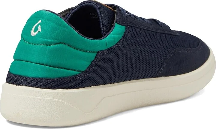 OluKai Punini Men's Shoes Navy/Bamboo : 7 D - Medium, Leather/Textile - Image 4