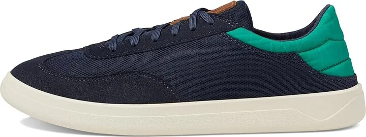 OluKai Punini Men's Shoes Navy/Bamboo : 7 D - Medium, Leather/Textile - Image 6