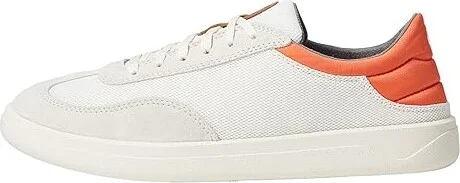 OluKai Punini Men's Shoes Off-White/Molten Orange : 7 D - Medium, Leather/Textile - Image 6