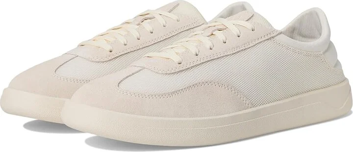 OluKai Punini Men's Shoes White Sand/White Sand : 7 D - Medium, Leather/Textile
