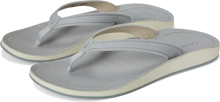OluKai Southshore Women's Sandals Blue Pearl / Blue Pearl : 11 B - Medium, Leather/Rubber