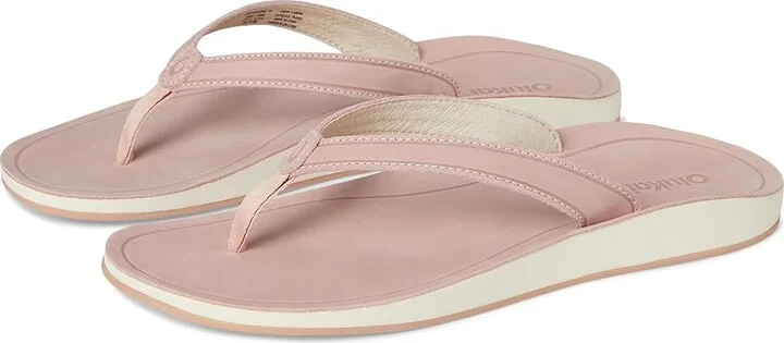 OluKai Southshore Women's Sandals Soft Pink / Soft Pink : 8 B - Medium, Leather/Rubber