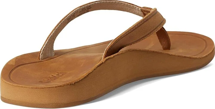 OluKai Southshore Women's Sandals Toffee/Toffee : 6 B - Medium, Leather/Rubber - Image 4