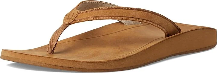 OluKai Southshore Women's Sandals Toffee/Toffee : 6 B - Medium, Leather/Rubber - Image 5