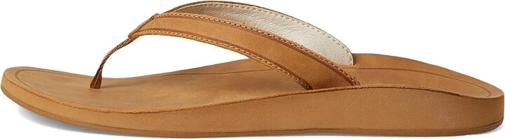 OluKai Southshore Women's Sandals Toffee/Toffee : 6 B - Medium, Leather/Rubber - Image 6