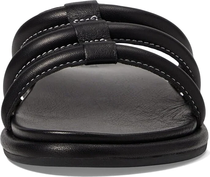 OluKai Tiare Slide Women's Shoes Black/Black : 5 B - Medium, Leather - Image 2