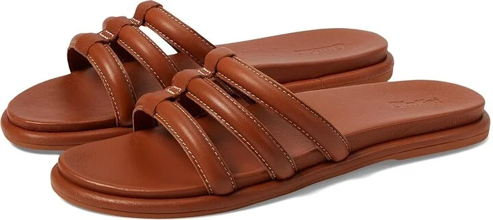 OluKai Tiare Slide Women's Shoes Fox/Fox : 5 B - Medium, Leather