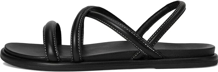OluKai Tiare Strappy Women's Shoes Black/Black : 6 B - Medium, Leather/Rubber - Image 6