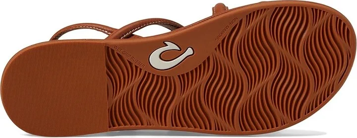 OluKai Tiare Strappy Women's Shoes Fox/Fox : 5 B - Medium, Leather/Rubber - Image 3