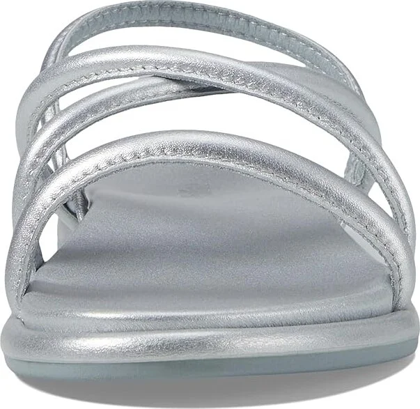 OluKai Tiare Strappy Women's Shoes Silver/Silver : 5 B - Medium, Leather/Rubber - Image 2