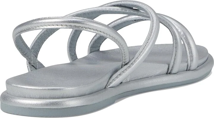 OluKai Tiare Strappy Women's Shoes Silver/Silver : 5 B - Medium, Leather/Rubber - Image 4