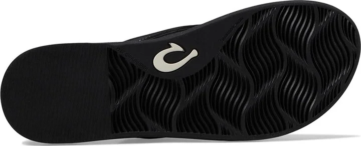 OluKai Tiare Women's Shoes Black/Black : 5 B - Medium, Leather - Image 3