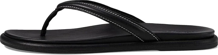 OluKai Tiare Women's Shoes Black/Black : 5 B - Medium, Leather - Image 5