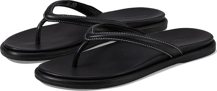 OluKai Tiare Women's Shoes Black/Black : 5 B - Medium, Leather