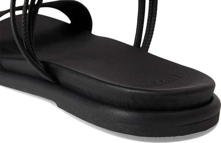 OluKai Tiare Wrap Women's Sandals Black/Black : 7 B - Medium, Leather - Image 7
