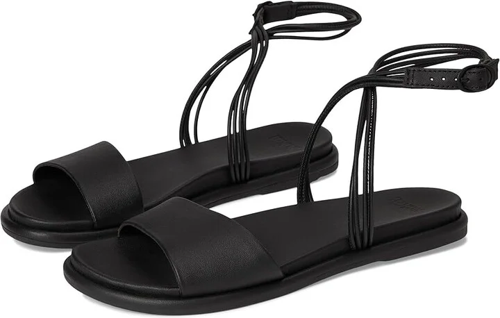 OluKai Tiare Wrap Women's Sandals Black/Black : 7 B - Medium, Leather