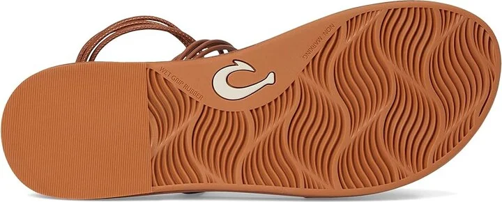 OluKai Tiare Wrap Women's Sandals Fox/Fox : 11 B - Medium, Leather - Image 3