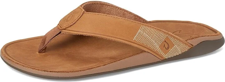 OluKai Tuahine Men's Shoes Toffee/Toffee : 7 D - Medium, Leather - Image 5