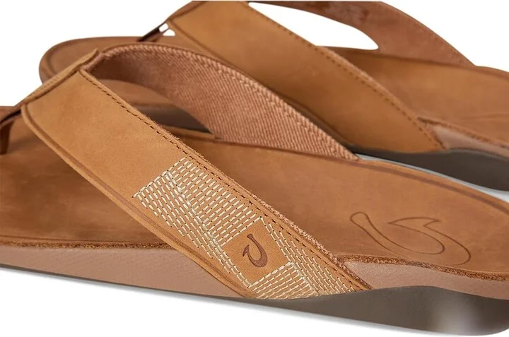 OluKai Tuahine Men's Shoes Toffee/Toffee : 7 D - Medium, Leather - Image 7