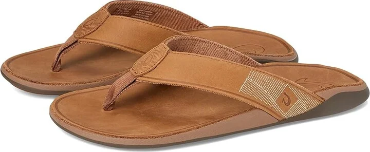 OluKai Tuahine Men's Shoes Toffee/Toffee : 7 D - Medium, Leather