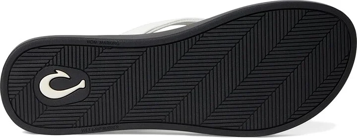 OluKai 'Uiki Women's Sandals Bright White/Lava Rock : 11 B - Medium, Synthetic - Image 3