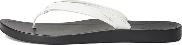 OluKai 'Uiki Women's Sandals Bright White/Lava Rock : 11 B - Medium, Synthetic - Image 6