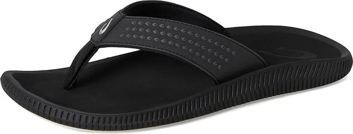 OluKai Ulele Men's Sandals Black/Black : 7 D - Medium, Synthetic - Image 5