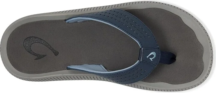 OluKai Ulele Men's Sandals Blue Depth/Charcoal : 7 D - Medium, Synthetic - Image 2
