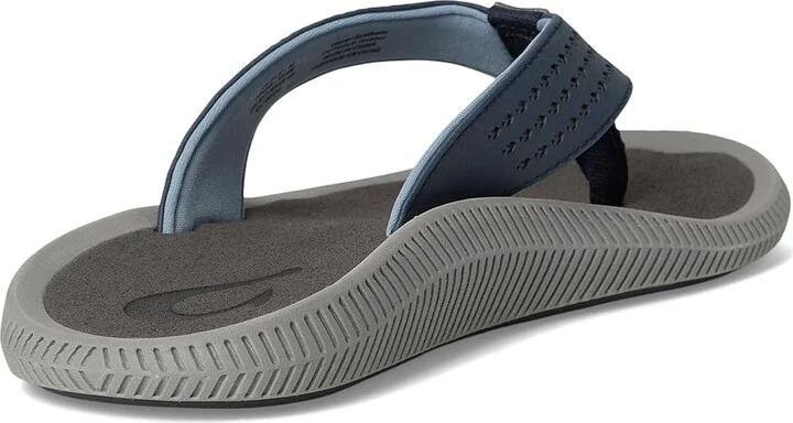 OluKai Ulele Men's Sandals Blue Depth/Charcoal : 7 D - Medium, Synthetic - Image 4