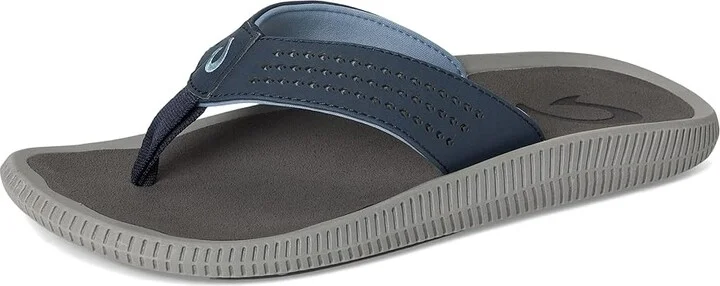 OluKai Ulele Men's Sandals Blue Depth/Charcoal : 7 D - Medium, Synthetic - Image 5