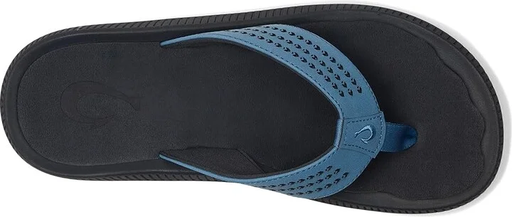 OluKai Ulele Men's Sandals Blue Fog/Lava Rock : 8 D - Medium, Synthetic - Image 2