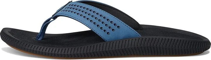OluKai Ulele Men's Sandals Blue Fog/Lava Rock : 8 D - Medium, Synthetic - Image 6