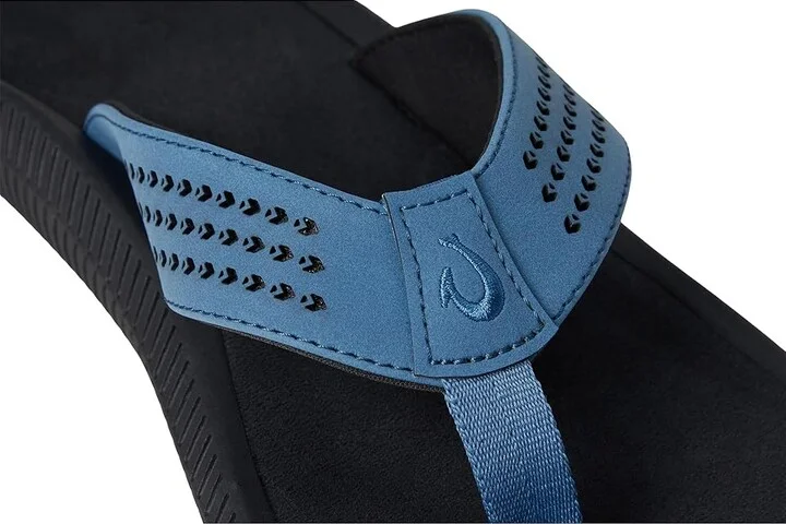 OluKai Ulele Men's Sandals Blue Fog/Lava Rock : 8 D - Medium, Synthetic - Image 7