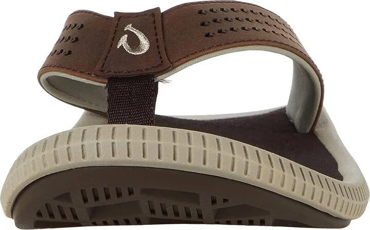 OluKai Ulele Men's Sandals Dark Wood/Dark Wood : 7 D - Medium, Synthetic - Image 5