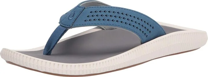 OluKai Ulele Men's Sandals Slate Blue/Charcoal : 7 D - Medium, Synthetic - Image 2