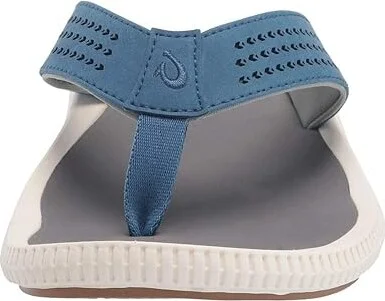 OluKai Ulele Men's Sandals Slate Blue/Charcoal : 7 D - Medium, Synthetic - Image 6