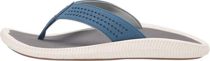 OluKai Ulele Men's Sandals Slate Blue/Charcoal : 7 D - Medium, Synthetic - Image 7