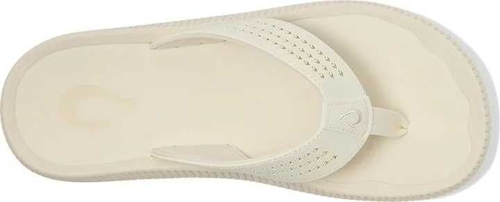 OluKai Ulele Men's Sandals White Sand/White Sand : 12 D - Medium, Synthetic - Image 2