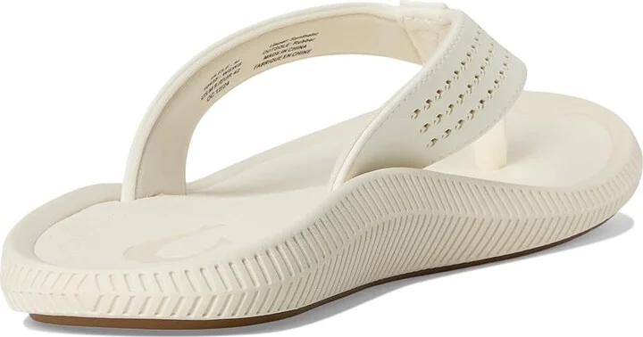 OluKai Ulele Men's Sandals White Sand/White Sand : 12 D - Medium, Synthetic - Image 4