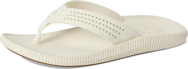 OluKai Ulele Men's Sandals White Sand/White Sand : 12 D - Medium, Synthetic - Image 5