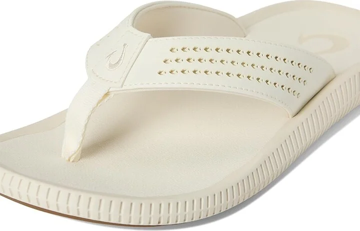 OluKai Ulele Men's Sandals White Sand/White Sand : 12 D - Medium, Synthetic - Image 7