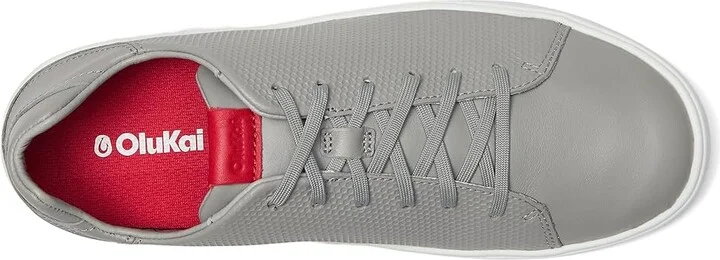 OluKai WAI'ALAE Men's Golf Shoes Ash/Red Lava : 11.5 D - Medium, Leather - Image 2