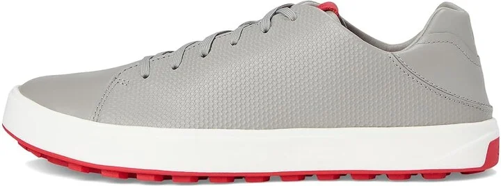 OluKai WAI'ALAE Men's Golf Shoes Ash/Red Lava : 11.5 D - Medium, Leather - Image 6