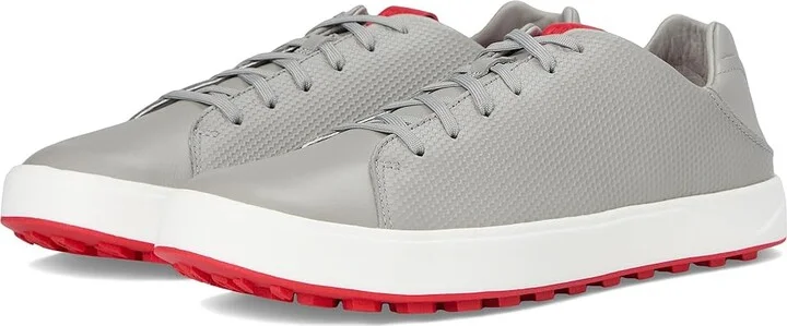 OluKai WAI'ALAE Men's Golf Shoes Ash/Red Lava : 11.5 D - Medium, Leather