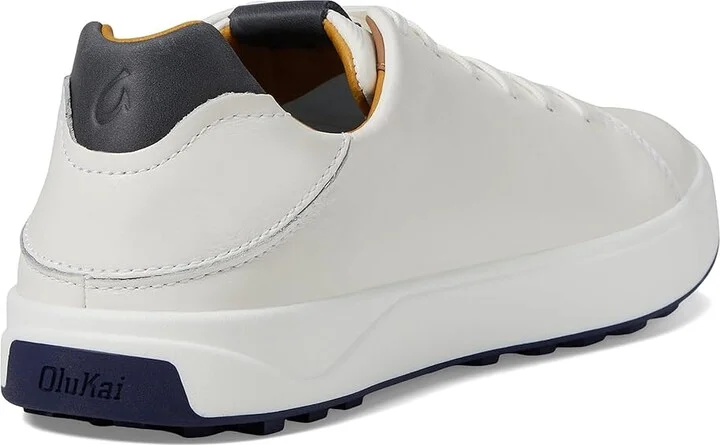 OluKai WAI'ALAE Men's Golf Shoes White/White : 7 D - Medium, Leather - Image 4